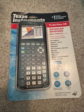 Texas Instruments TI-84 Plus CE Graphing Calculator - Black and White